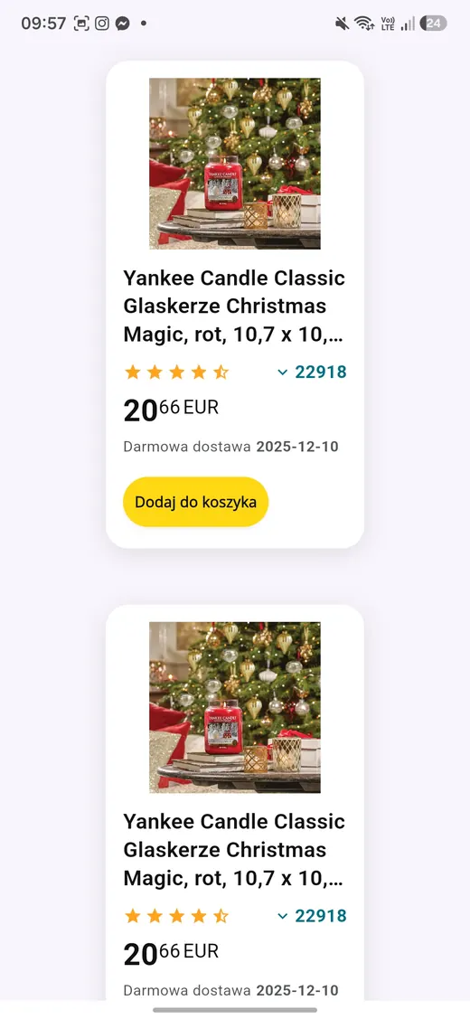 The HeroSwipe tester app on a phone